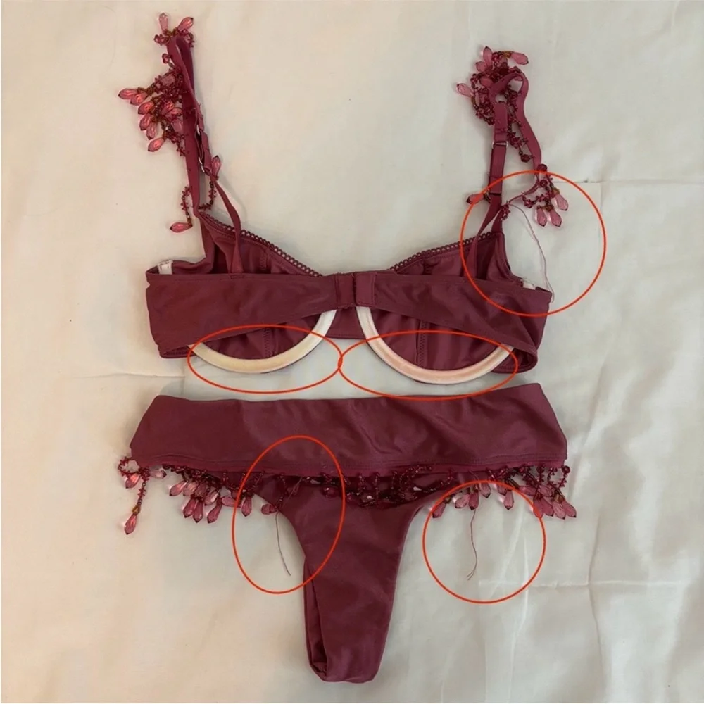 Frankie's Bikinis Sydney Sweeney beaded Bikini set - Picture 9 of 9